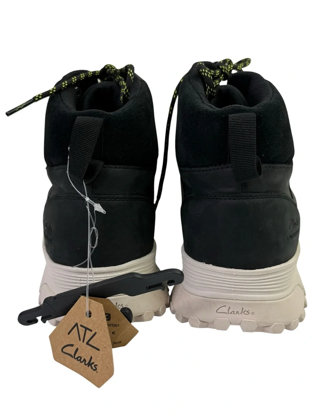 NEW Clarks Men’s ATL Trek Up Waterproof Black Boots Leather Size 12